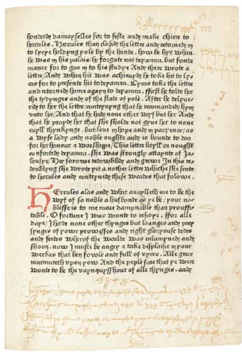 Recyell of the Histories of Troy, Caxton, 1473-4